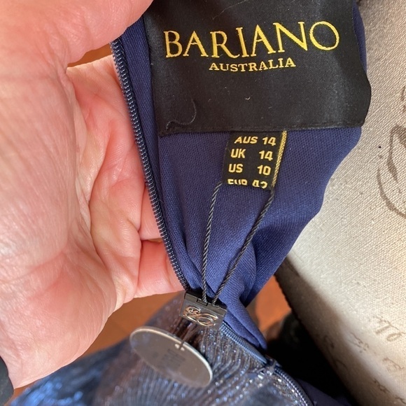 Bariano gown in US size 10. High lo dress in a beautiful blue. NWT - Picture 10 of 10